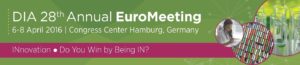 DIA 28th Annual EuroMeeting. Hamburg, 6-8 April 2016. Meet us at booth #i7