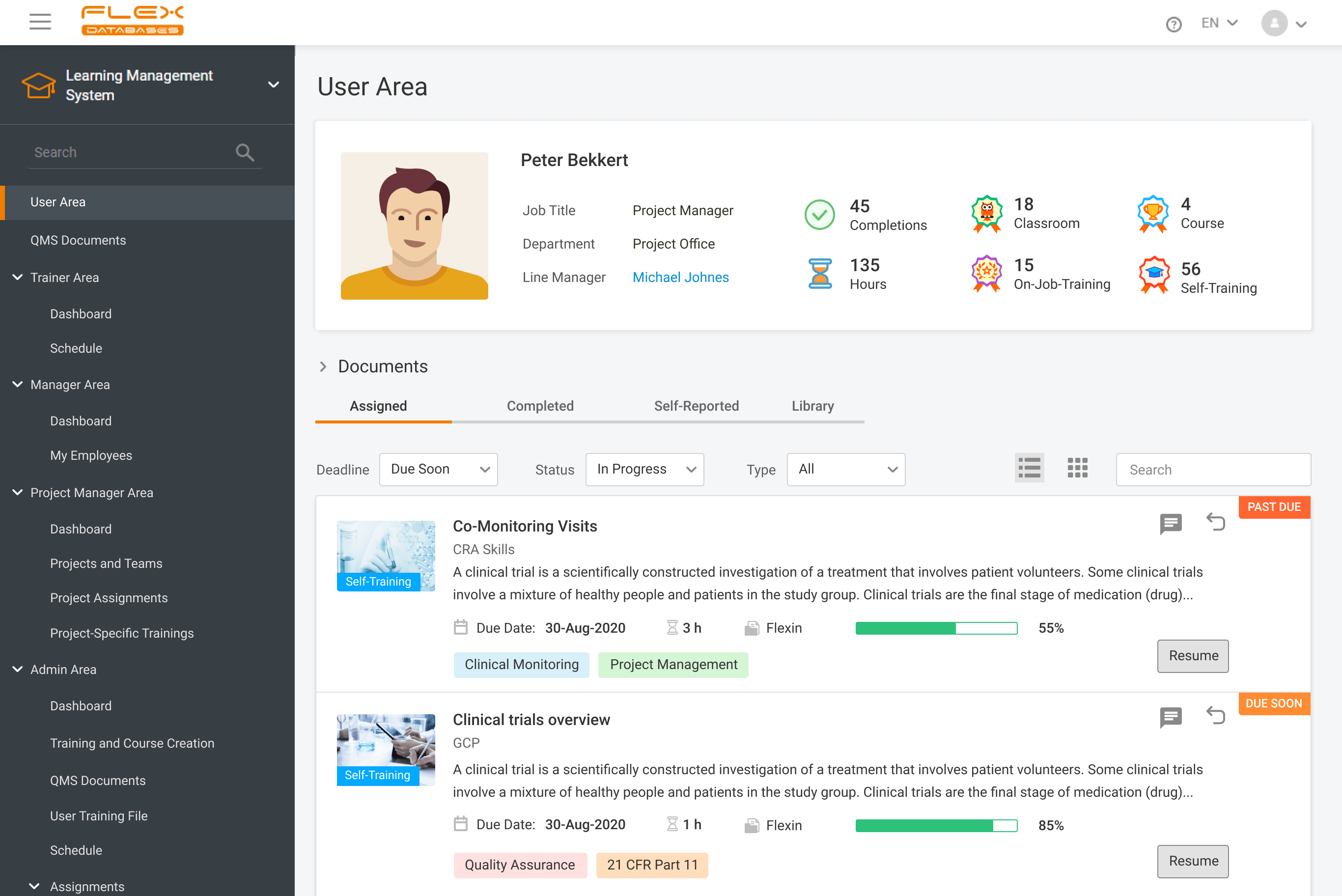 User Area