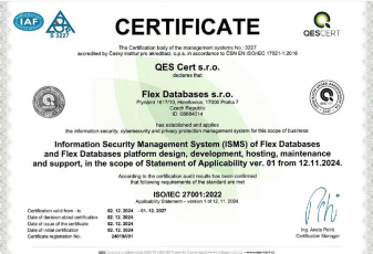 ISO 27001 this certification