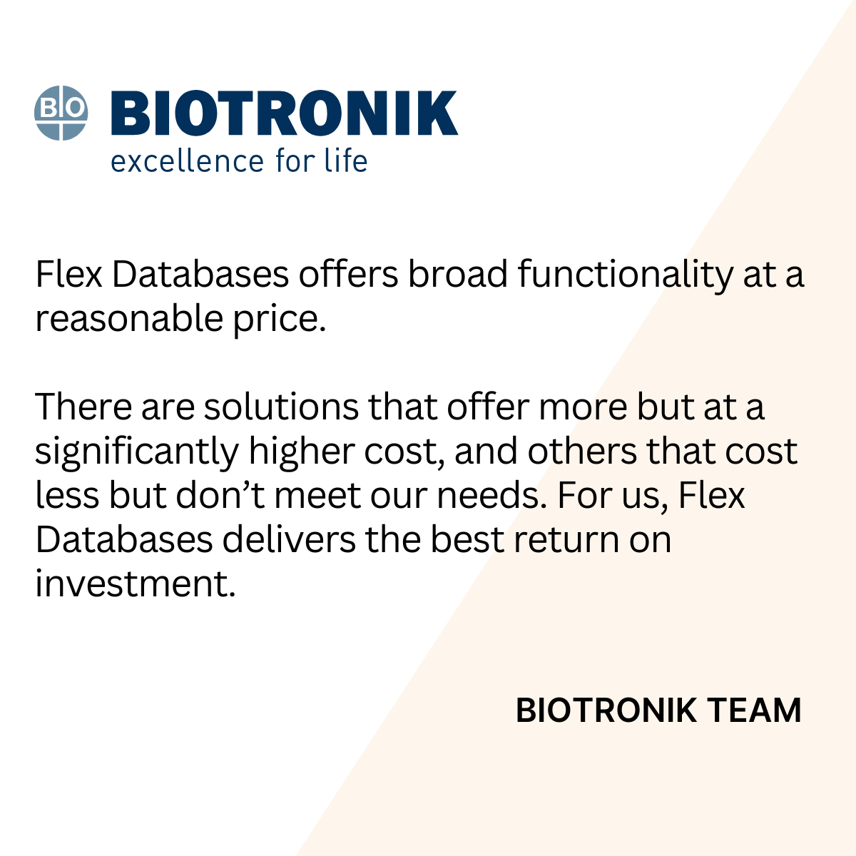 BIOTRONIK Selects Flex Databases as a Major System to Cover Clinical Trial Related Activities