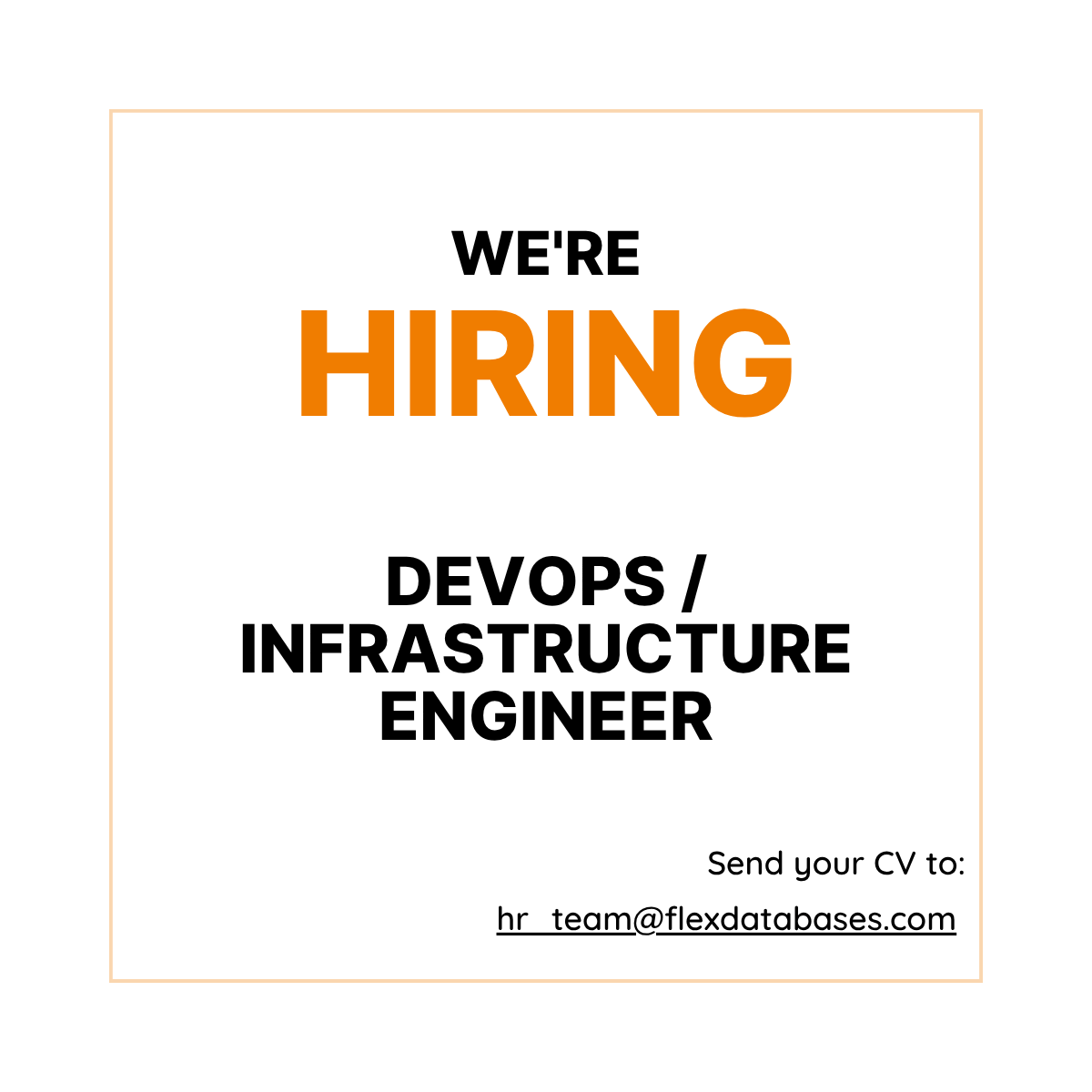 We are looking for DevOps / Infrastructure Engineer 